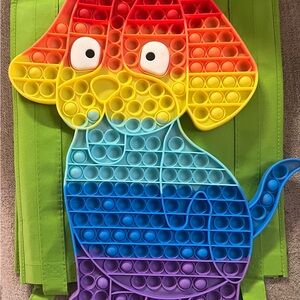 Colorful Dog-Shaped Pop It Fidget Toy